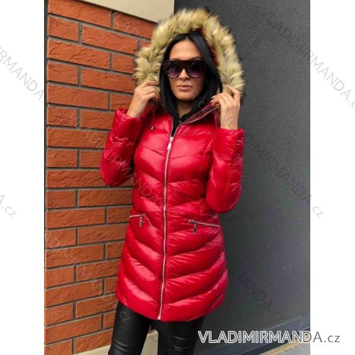 Kabát zimné s kožušinkou dámsky prešívania (sml) MFASHION MF18118