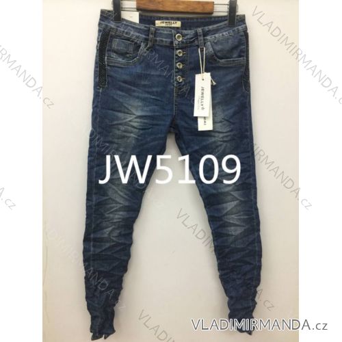 Rifle jeans úzke dlhé dámske (xs-xl) Jewell LEXXURY JW5109