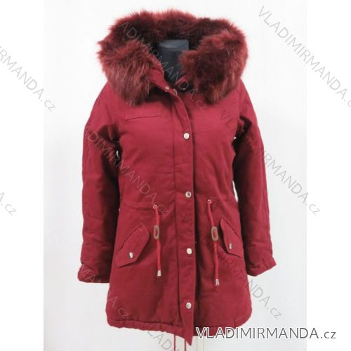 Bunda / parka dámska teplá s kožušinkou (s-2xl) Poľsko LEU18-10H5507