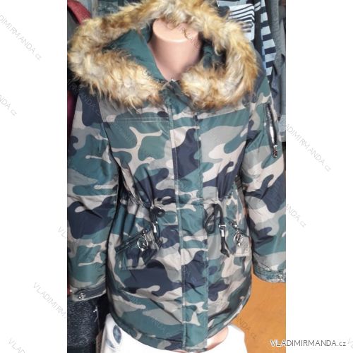 Kabát parka maskáčová dámska teplá s kožušiny (s-2xl) LHD FASHION LHD-001