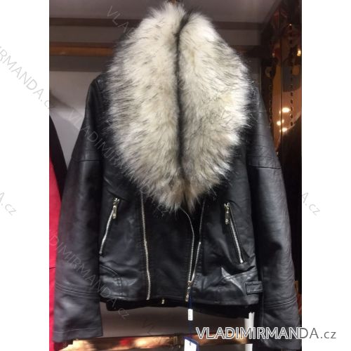 Bunda zimná koženka s kožušiny dámska (s-2xl) EMT-ALNWICK EMT18024