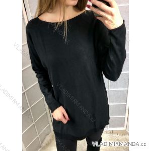 Sveter tenký dlhý rukáv dámsky (uni l-xl) Taliansko MÓDA IM518261740