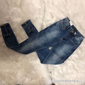 Rifle jeans s mašličkou a zipsom na nohavici dámske (34-42 / XS-XL) Gourde LEU18YA1806