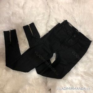 Rifle jeans s mašličkou a zipsom na nohavici dámske (34-42 / XS-XL) Gourde LEU18BK2191-1