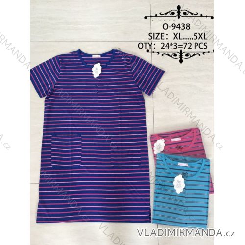 Šaty prúžkované krátky rukáv nadrozmerné (xl-5XL) Valerie Dream O-9438