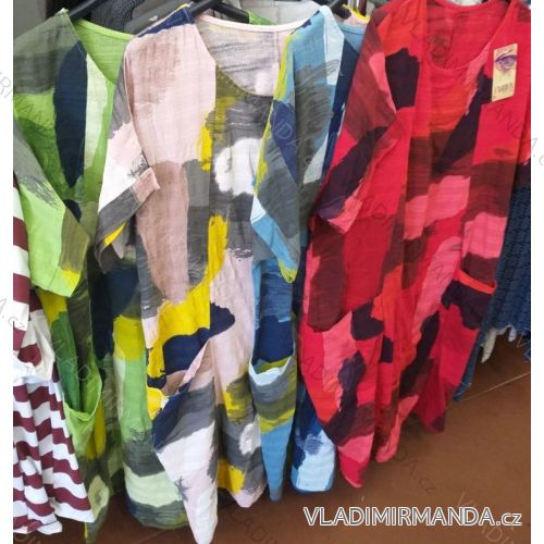 Šaty letné krátky rukáv dámske (uni m / l) Talianska MODA IM1219272