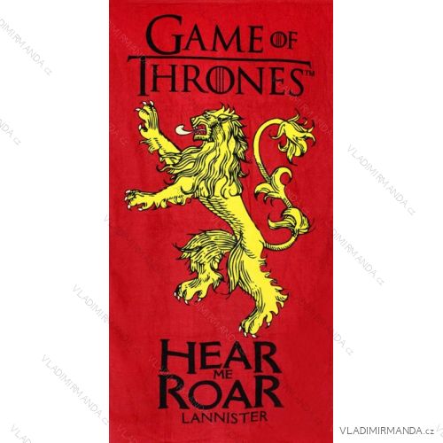 Osuška plážová game of thrones hra o tróny bavlnená (70 x 140 cm) SETINO 821-478