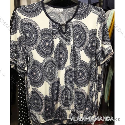 Tričko tunika krátky rukáv dámske (M-3XL) POĽSKÁ MÓDA PM119160