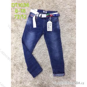 Rifle jeans slabé jarné dorast s pásikom chlapčenské (8-18 LET) SAD SAD19DT1036