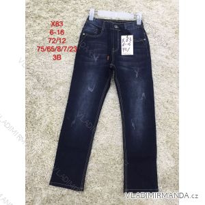 Rifle jeans slabé dorast dievčenské (6-16 rokov) SAD SAD19X83