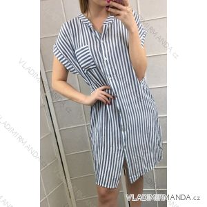 Šaty letné košeľové dámske prúžok (uni s / m) TALIANSKA MODA IM719305