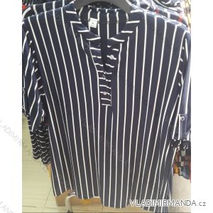 Košele 3/4 dlhý rukáv dámske prúžok (XL-3XL) MARPIX polski moda PM119165