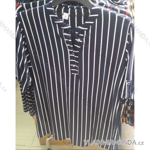 Košele 3/4 dlhý rukáv dámske prúžok (XL-3XL) MARPIX polski moda PM119165