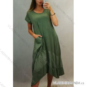 Šaty letné krátky rukáv dámske oversize (uni m / l) Taliansko MÓDA IM819039