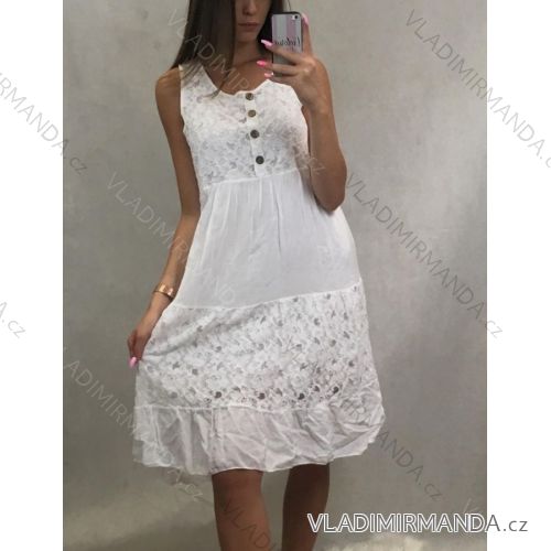 Šaty na ramienka s gombíkmi dámske (uni s / m) TALIANSKÁ MÓDA IM919560
