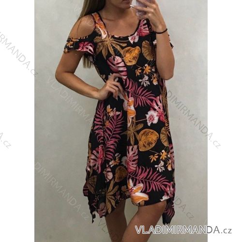 Šaty letné krátke na ramienka dámske (M-XXL) Francúzska móda FRA19K-128
