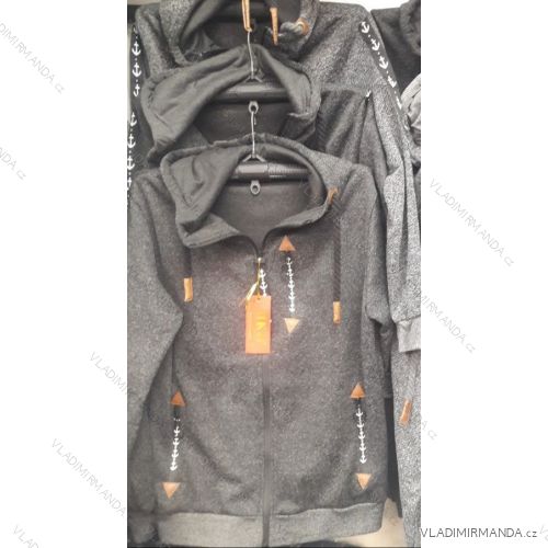 Mikina na zips s kapucňou pánska nadrozmerná (L-3XL) HKD HKD19HKD-164
