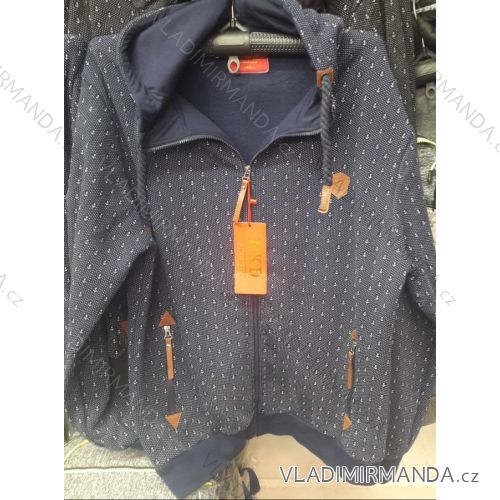 Mikina na zips s kapucňou pánska nadrozmerná (M-3XL) HKD HKD19HKD-162-1
