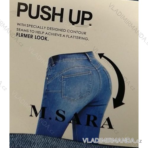 Rifle jeans dámske s push up efektom nadrozměr (29-38) M.SARA MA119MS1206-3
