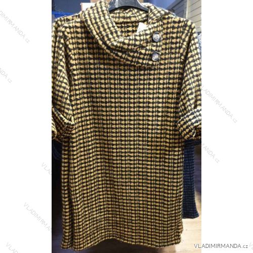 Šaty teplé dlhý rukáv dámske nadrozmerné (uni XL / 2XL) TALIANSKÁ MÓDA IM12190114
