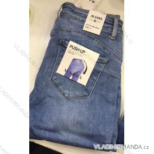 Rifle jeans push up dlhé dámske větší (29-38) M.SARA MA519S1206-4