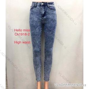 Rifle jeans vysoký pás dlhé dámske (25-31) HELLO MISS MA519CK1918-2
