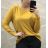 Sveter úpletový dlhý rukáv dámský (uni XL / 2XL) TALIANSKÁ MÓDA IM519JM-5802-18