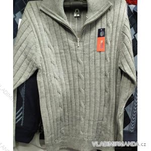 Sveter so zipsom dlhý rukáv pánsky (l-3XL) NEWFASHION MA919007
