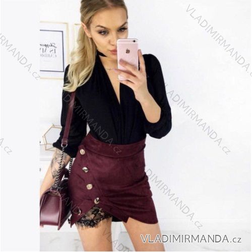 Sukňa krátka dámska (s-xl) AFASHION AF18001 M (EU 38 / Kalhoty 29) khaki