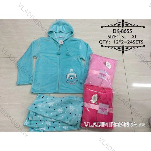 Pyžamo teplé dlhé s kapucňou dámske (s-xl) VALERIE DREAM DK-8655
