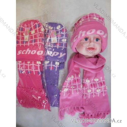Čiapka + šál detské Dievčenské JIALONG RX-09