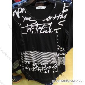 Tunika tričko 3/4 rukáv dámska nadrozmerná (l-3XL) POĽSKÁ MÓDA ANTOMY PM620004
