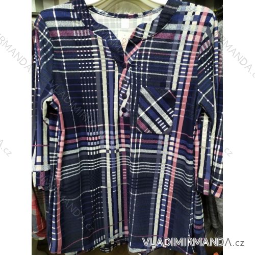 Šaty tunika predĺžená dlhý rukáv dámske nadrozmerné (l-4XL) POĽSKÁ MÓDA PM120005
