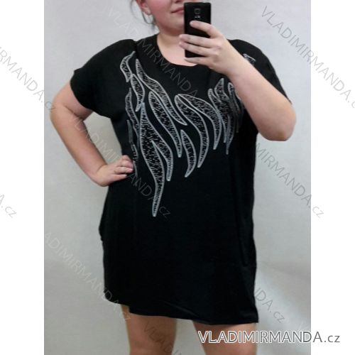 Tričko krátký rukáv dámské nadrozměr (UNI XL/XXL) TUREKÁ MÓDA TML20TRIČKO