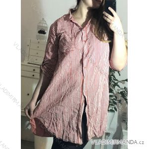 Košeľa dlhý rukáv dámska nadrozmerná (UNI XL-2XL) TALIANSKÁ MÓDA IM620033
