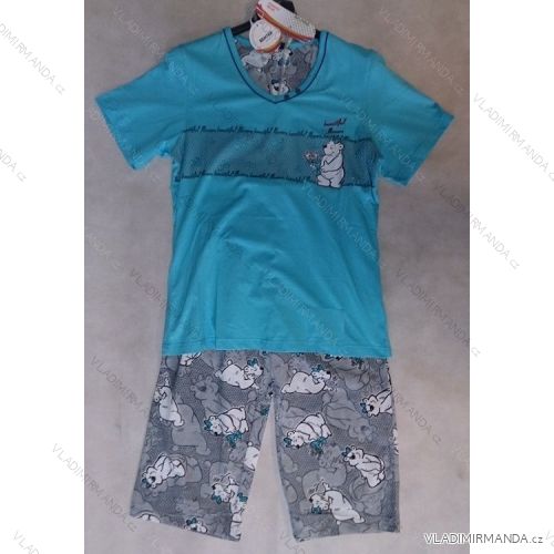 Pyžamo Kr. rukáv dl. nohavice Dámske bavlnené nadrozmerné (m-3XL) Benter 65350
