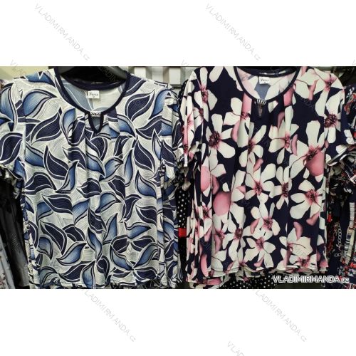 Tričko krátky rukáv dámske nadrozmerné (M-3XL) POĽSKÁ MÓDA PM120051
