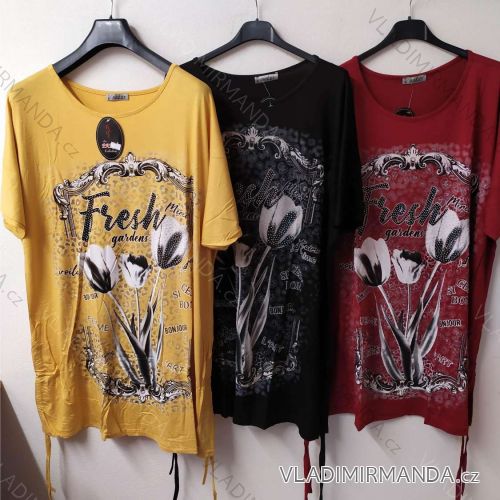 Tunika sťahovacie krátky rukáv dámska (uni L / XXL) TURECKÁ MÓDA TM920039
