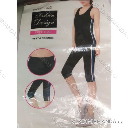 SÚPRAVA 3/4 LEGÍNY A TÍLKO FITNESS DÁMSKE (UNI S-M) TURECKÁ MÓDA TM920043
