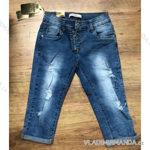 Rifle jeans 3/4 krátke dámske (xs-xl) Gourde MA120020