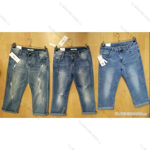 Rifle nohavice 3/4 dámske (36-46) SMILING JEANS SMI20049