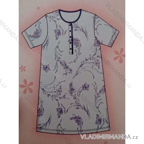Košeľa nočná krátky rukáv Dámske bavlnené (m-2xl) COANDIN S2370H