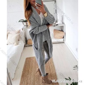 Cardigan pletený dlouhý rukáv dámský  (S/M ONE SIZE) ITALSKÁ MÓDA IMD21850