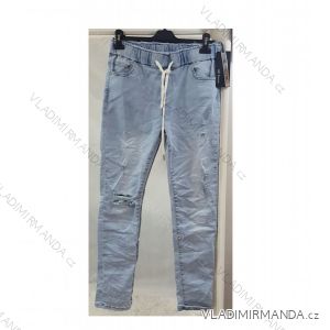 Rifle jeans dámske děrované (s-m-l-xl) ITALSKÁ MÓDA IM519411