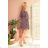 292-3 MARINA flimsy dress with a neckline - Moroccan pattern