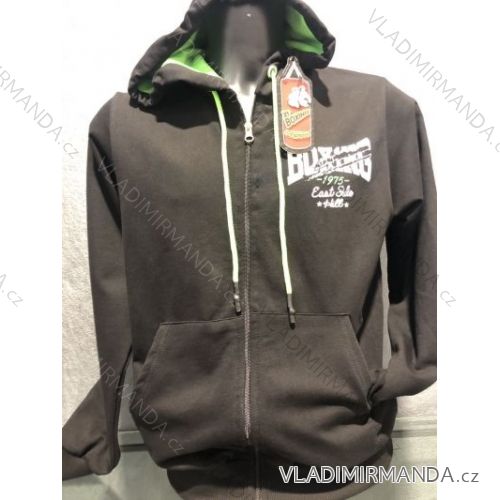 Mikina dlouhý rukáv na zip s kapucí dorost chlapecká a pánská (XS-2XL) BOXING BX8506A