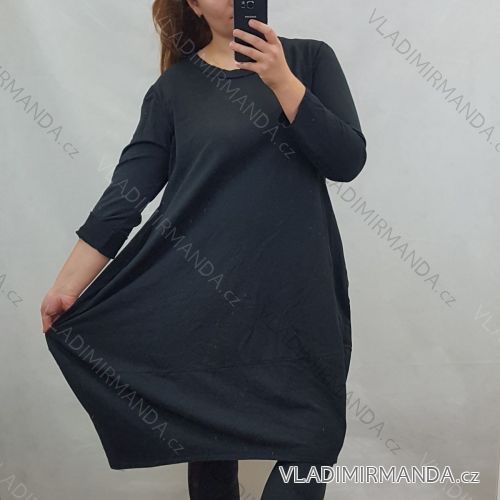 Šaty klasik s dlouhýrukáv dámske  (uni L / XXL) Taliansko MÓDA IM7202381