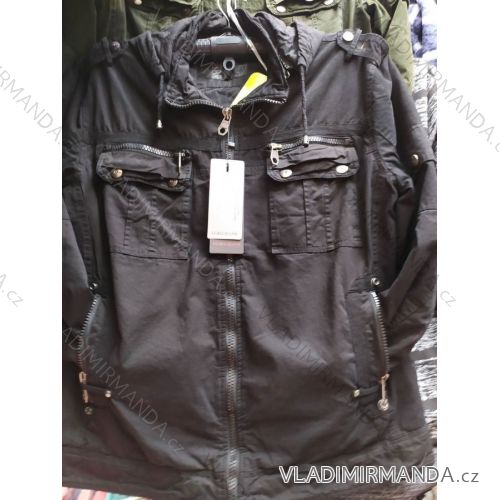 Bunda s kapucí pánská kapsy na zip (L-3XL) VINTE VIN20MV-8868A