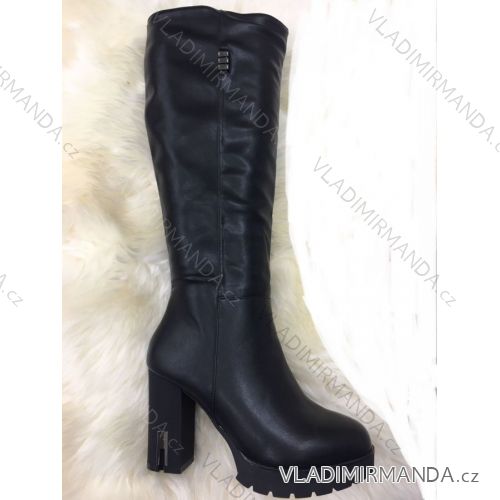 Kozačky vysoké na podpatku dámské (36-41) WSHOES OBUV OB220584