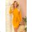 209-8 Dress with a wide tied belt - mustard